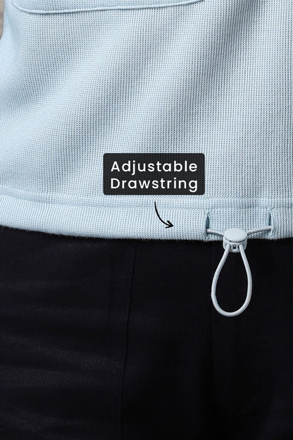 Oversized Flap Pocket Self Design Pullover