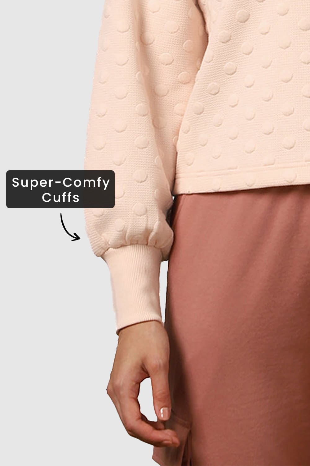 Women Bubble Knit Self Design Pullover