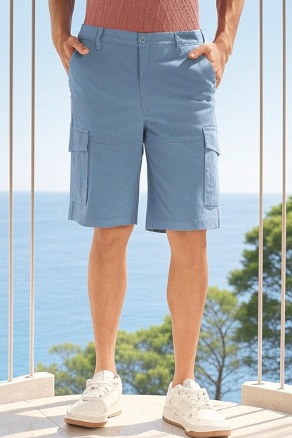 Solid Cargo Shorts