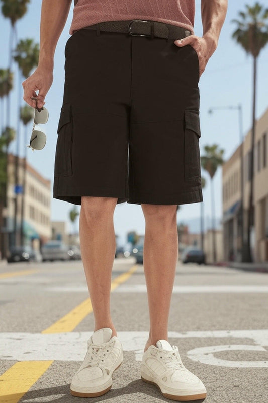 Solid Cargo Shorts