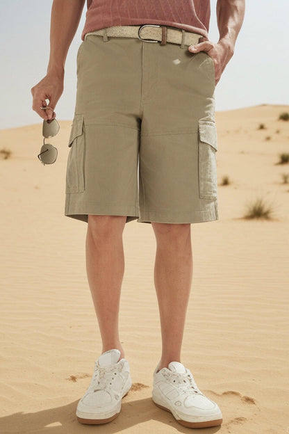Solid Cargo Shorts