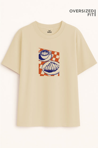 Croissants Oversized Fit Women Tee