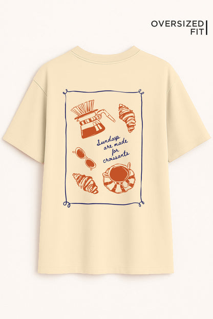 Croissants Oversized Fit Women Tee