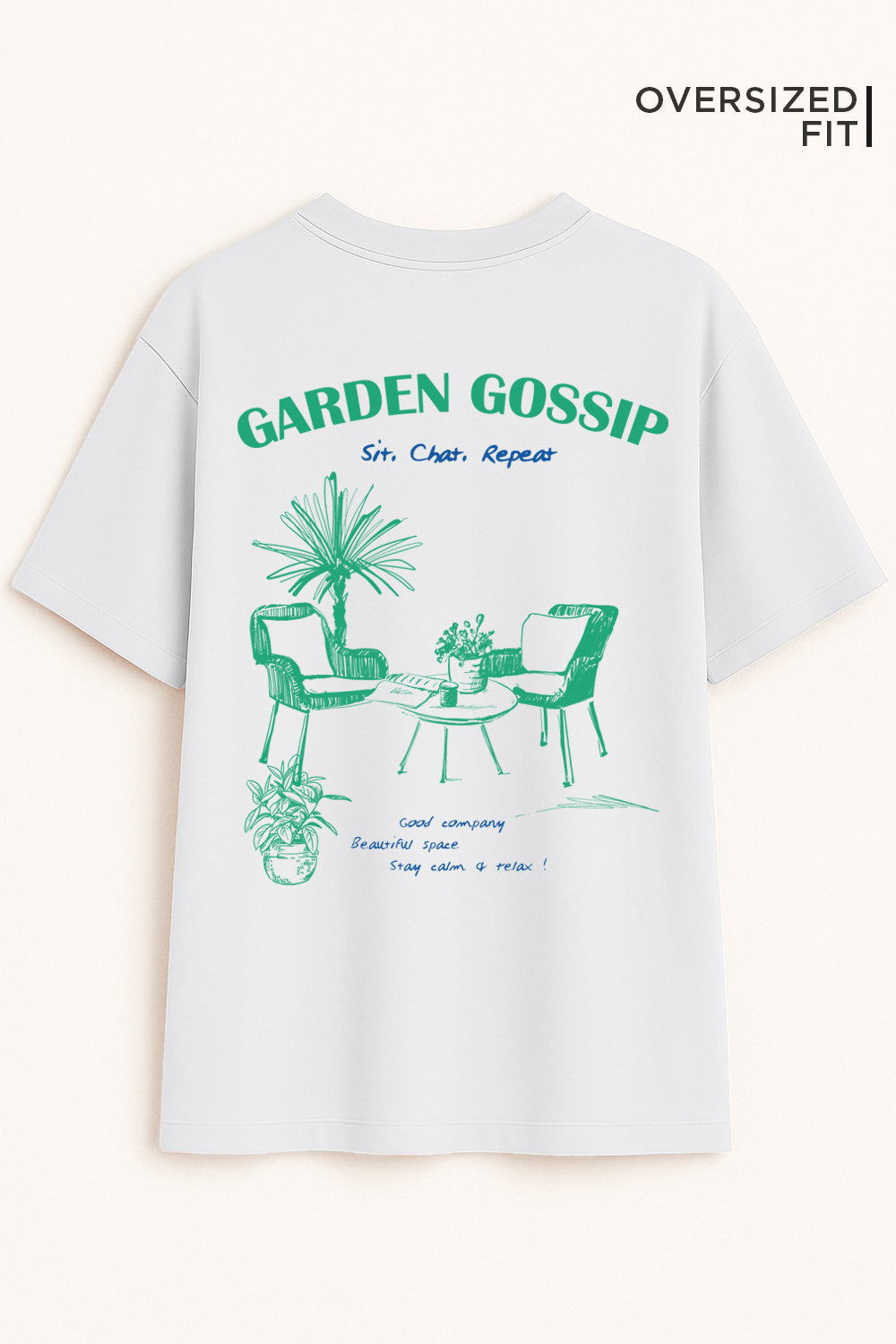 Garden Gossip Oversized Fit Women Tee
