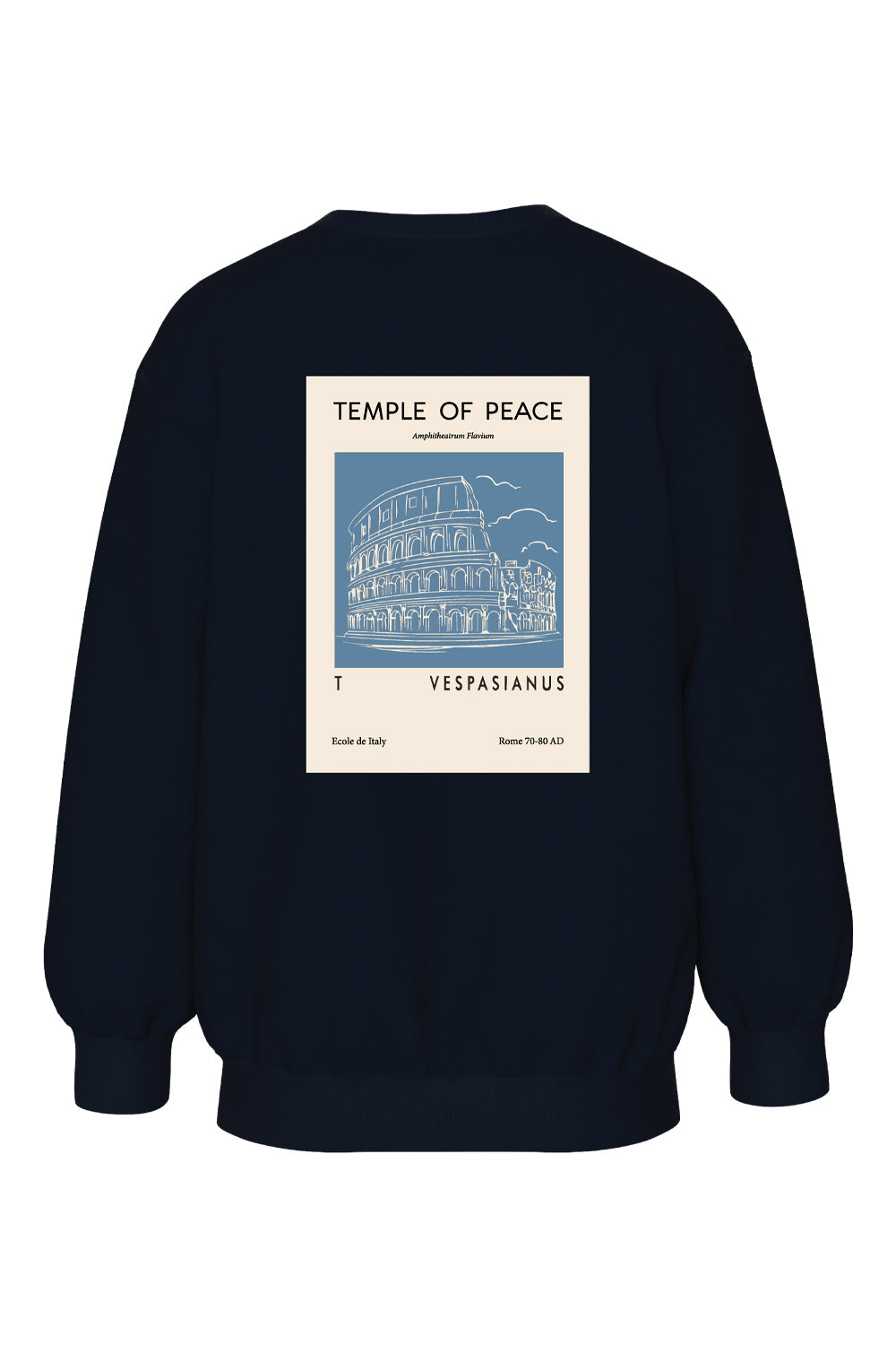 Boyfriend Fit Temple Of Peace Oversized Sweatshirt